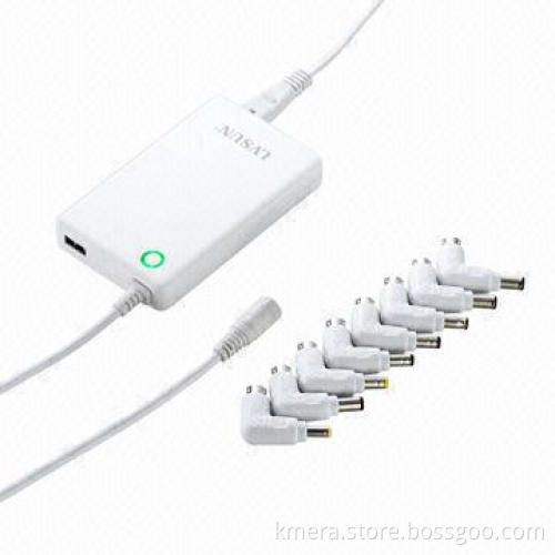 Ultra-Slim Universal Laptop AC Adapter with USB 5V/1A Output, 12-24V DC Output and 17mm Thickness